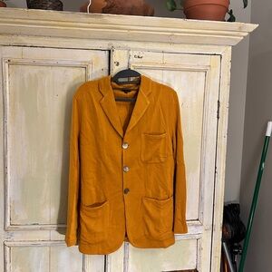 Mustard Yellow Blazer with Pockets
